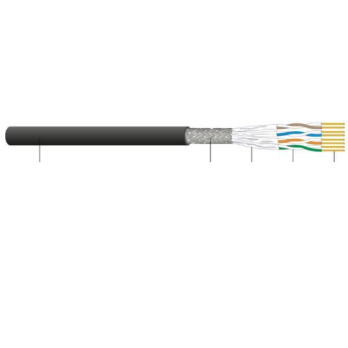 Cablaggio in Rame - CAVO SFTP CAT.6AFCA NERO 500M